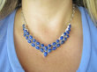 bn1595 Komplet biżuterii naszyjnik i kolczyki 45 gramów Przepiękna Kolia Regulowany max 47,50cm Naszyjnik Lapis Lazuli Srebro 925 # - 5