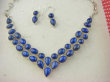 bn1595 Komplet biżuterii naszyjnik i kolczyki 45 gramów Przepiękna Kolia Regulowany max 47,50cm Naszyjnik Lapis Lazuli Srebro 925 # - 9