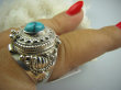 bpe5074 Bogato Zdobiony Piękny Sekretnik UNIKAT !!! Otwierany Pierścień na zdjęcia lub marzenia Turkus Turkusy r.20/ r.21 Srebro 925 # - 3