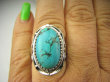bpe7917 Egzotyczny Piękny Pierścień z Naturalnym Turkusem, TURKUS - opiekun ciała i duszy r.17 Srebro 925 # - 5