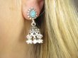 bkee1145 Unikatowe Wzory ORIENTALNE KSIĘŻNICZKI Przepiekne Kolczyki na sztyft Turkus Turkusy Macica Perłowa Srebro 925 - 4