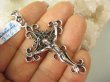 bwe3465 Piękny AŻUROWY Długi 6.2 cm Duży WISIOR cały ze srebra Krzyż Jezus Chrystus - symbol wiary w przebaczenie SREBRO 925 # - 5