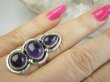 bpe9543 Orientalna Piękność Długi 3.8 cm cudownie zdobiony Pierścień Pierścionek Fioletowy Ametyst Ametysty r.20 Srebro 925 # - 3