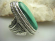 bpe4220 DUŻY ROZMIAR Kojący I DŁUGI 4,3 cm !! 24 gramy ORIENTALNY Cudo Pierścień z naturalnym malachitem MALACHIT r.23 / r.24  Srebro 925 # - 8