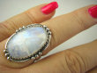bpe6813 Orientalny Pierścień Wielobarwny KAMIEŃ KSIĘŻYCOWY r.18 zdobione srebro Srebro 925 # - 5