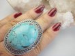 bpe9633 PRZEPIĘKNY !!! OLBRZYM  32G OKAZ Regulowany Pierścień Pierścionek naturalny TURKUS, Turkusy  r.17, r.18, r.19 egzotyczne Srebro 925 # - 12