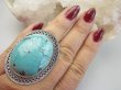 bpe9633 PRZEPIĘKNY !!! OLBRZYM  32G OKAZ Regulowany Pierścień Pierścionek naturalny TURKUS, Turkusy  r.17, r.18, r.19 egzotyczne Srebro 925 # - 3