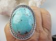 bpe9633 PRZEPIĘKNY !!! OLBRZYM  32G OKAZ Regulowany Pierścień Pierścionek naturalny TURKUS, Turkusy  r.17, r.18, r.19 egzotyczne Srebro 925 # - 5
