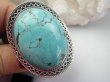 bpe9633 PRZEPIĘKNY !!! OLBRZYM  32G OKAZ Regulowany Pierścień Pierścionek naturalny TURKUS, Turkusy  r.17, r.18, r.19 egzotyczne Srebro 925 # - 9