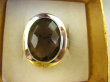 bpee4041 Delikatny Pierścień z czekoladowym Kwarcem Dymnym KWARC DYMNY r.21/r.22 lśniące Srebro 925 # - 3