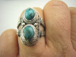 bpe4354 Cudny PIERŚCIEŃ Greckie wzory naturalny TURKUS - opiekun ciała i duszy Turkusy r.21 Srebro 925 # - 6