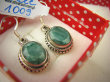 bkee1009 Lekkie Delikatne Kolczyki ze szmaragdami indyjskimi SZMARAGD Szmaragdy Srebro 925 - 3