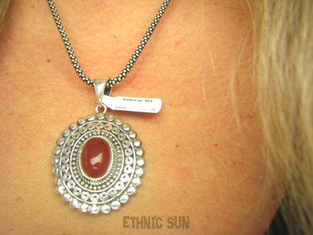 bwe3624 Dwa wisiory w 1 Niezwykły DWUSTRONNY WISIOR 18 gramów !!! Naturalny Czerwony onyks i Jaspis Czerwony Cudo z każdej strony Srebro 925 #