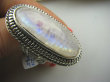 bpe4218 DŁUGI Gigant 4,3 cm Masywny 22 gramy ORIENTALNY Cudo Pierścień Wielobarwny Kamień Księżycowy r.22 Srebro 925 # - 2