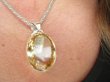 bwee2345 Ekskluzywna Biżuteria !! **ZŁOCISTY KLEJNOT*  Esencja piękna , LUKSUSOWY Duży 23 G !!! Wisior Złoty CYTRYN  - kamień Antycukrzycowy Srebro 925 # - 3