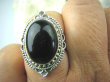 bpe5888 Śliczny Orientalny Pierścień czarny ONYKS regeneruje SERCE, EGZEMY, PAMIĘĆ r.19 Srebro 925 # - 4