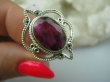 bpee3151 Piękny Finezyjny Delikatny Pierścień Rubin Indyjski - kamień Miłości Rubiny r.16 ażurowe Srebro 925 # - 2
