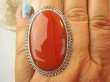 bpe9195 FENOMENALNY Duży OKAZ 26G!!  Regulowny Pierścień Pierścionek AGAT KARNEOLOWY kamień spokoju r.16, r.17, r.18, r.19 Srebro 925 # - 2