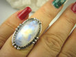 bpe6629 TĘCZOWA PIĘKNOŚĆ Orientalny Pierścień Wielobarwny KAMIEŃ KSIĘŻYCOWY r.13 Srebro 925 # - 4