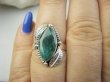 bpee4441 Piękny Delikatny  Pierścień Pierścionek Szmaragd Indyjski  Szmaragdy r.17 Srebro 925 - 6
