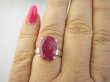 bpee4352 PIĘKNY Elegancki Pierścień Pierścionek OKAZ Rubin Indyjski Rubiny r.16 Srebro 925 - 5