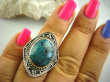 bpe3014 Turkusowa EGZOTYKA !!! DUŻY Pierścień z Naturalnym Turkusem r.13 TURKUS - opiekun ciała i duszy Srebro 925 # - 3