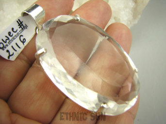 bwee2116 Biżuteria Ekskluzywna !!! NOWA KOLEKCJA Kryształowy GIGANT 39 gramów !!!! Wisior Kryształ Górski Odpromiennik (rak , tarczyca , reumatyzm)  KLEJNOT I OCHRONA Srebro 925 #