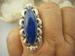 bpe7200 Orientalna Piękność DUŻY 4,2 cm cudownie zdobiony Pierścień Królewski Lapis Lazuli - strażnik prawdy i mądrościr.18 Srebro 925 # - 4