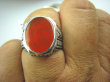 bpe4954 Biżuteria Orientalna !!! Pierścień Sygnet naturalny Karneol - kamień odwagi r.19 Srebro 925 # - 9