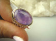 bpe8337 Delikatny Pierścień Pierścionek naturalny Fioletowy Ametyst - kamień mądrości r.16 ażurowa obrączka Srebro 925 # - 7