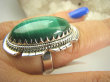 bpe7191 Biżuteria Egzotyczna !!! Cudowny MALACHIT W ORIENTALNEJ OPRAWIE -  Pierścień MALACHIT - pobudza kreatywność r.18 Srebro 925 # - 3