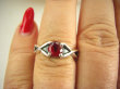 bpee4194 Delikatny śliczny Pierścień Pierścionek szlifowany naturalny Rubin Birmański Rubiny r.17 Srebro 925 - 7