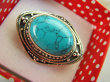bpe6755 Biżuteria Egzotyczna !!! DUŻY masywny Pierścień Turkusowo-morski  Howlit r.17/ r.18  Srebro 925 # - 4