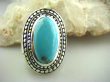bpe2707 SKÓRA WĘŻA !!!! Biżuteria Orientalna - Niezwykły OKAZ Pierścień  TURKUS ARIZONA Turkusy r.21/ r.22 Srebro 925 # - 5