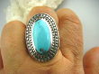 bpe2707 SKÓRA WĘŻA !!!! Biżuteria Orientalna - Niezwykły OKAZ Pierścień  TURKUS ARIZONA Turkusy r.21/ r.22 Srebro 925 # - 4