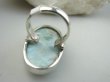bpe9565 Klasyczny Regulowany Pierścień Pierścionek RZADKI kamień Anielski LARIMAR - stawy, serce, lęki, otwiera czakrę gardła r.16, r.17, r.18 Srebro 925 # - 9