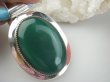 bwe3802 Niesamowity LŚNIACY olbrzym 6,7cm/ 4,4cm  OKAZ 33 g !!! Wisior Zawieszka ZIELONY ONYKS - regeneruje SERCE, EGZEMY, PAMIĘĆ Srebro 925 # - 4