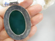 bwe3802 Niesamowity LŚNIACY olbrzym 6,7cm/ 4,4cm  OKAZ 33 g !!! Wisior Zawieszka ZIELONY ONYKS - regeneruje SERCE, EGZEMY, PAMIĘĆ Srebro 925 # - 12