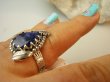 bpee4245 Czarodziejsko Piękny CUDOWNY Pierścień Pierścionek Szafir Indyjski w orientalnej oprawie Szafiry r.16/r.17 Srebro 925 # - 4