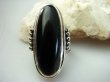 bpe4095 GRECKA BOGINI !!!! Duży Długi 3.8 cm OKAZ Pierścień z onyksem ONYKS regeneruje SERCE, EGZEMY, PAMIĘĆ r.21/ r.22 Srebro 925 # - 5
