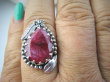 bpee4314 Czarodziejsko Piękny CUDOWNY Pierścień Pierścionek Rubin Indyjski w orientalnej oprawie Rubiny r.21/ r.22 Srebro 925 # - 2