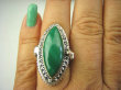 bpe8264 Piękny Duży Sekretnik Pierścień na Zdjęcia lub Marzenia Zielony Malachit - pobudza kreatywność r.16 Srebro 925 # - 3