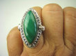 bpe8264 Piękny Duży Sekretnik Pierścień na Zdjęcia lub Marzenia Zielony Malachit - pobudza kreatywność r.16 Srebro 925 # - 5