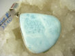 bwe3510 DUŻY WISIOR 24g Naturalny rzadki kamień LARIMAR kamień ANIELSKI czakra gardła lśniące SREBRO 925 # - 9