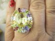 bpee4645 Wooow BOSKO PIĘKNY WIELOBARWNY Lux Pierścień Pierścionek naturalny Cytryn Lemon, Ametyst, Granaty, Oliwin, Blue Topaz r.17 SREBRO 925 # - 3