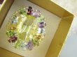 bpee4645 Wooow BOSKO PIĘKNY WIELOBARWNY Lux Pierścień Pierścionek naturalny Cytryn Lemon, Ametyst, Granaty, Oliwin, Blue Topaz r.17 SREBRO 925 # - 2