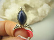 bpe8597 Pięknie Zdobiony Delikatny Sekretnik Otwierany Pierścień Pierścionek na zdjęcia lub marzenia Granatowy Lapis Lazuli r.17 Srebro 925 - 6