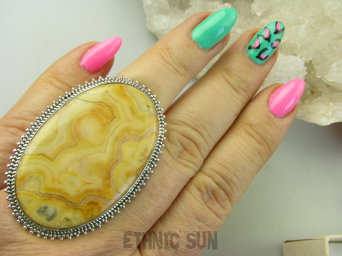 bpe8864 CUDO Kojący OLBRZYM front 5.2 cm / 3.4 cm cudo 24 gramy !!! Długi Regulowany Pierścień Pierścionek kojący JASPIS KRAJOBRAZOWY r.17, r.18, r.19, r.20, r.21, r.22 , r.23, r.24 Srebro 925 #