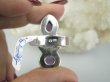 bpe9612 Orientalna Piękność Długi 3.8 cm cudownie zdobiony Pierścień Pierścionek Fioletowy Ametyst Ametysty r.21 Srebro 925 # - 7