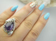 bpe9384 Czarodziejsko Piękny Orientalny Pierścień Pierścionek z Ametystem Ametyst - kamień mądrości r.16 Srebro 925 # - 5